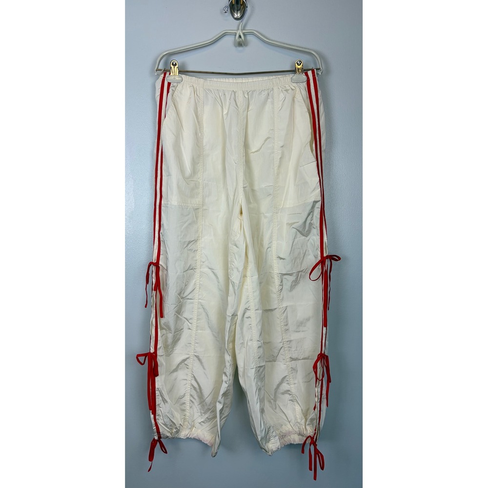 NEW Daily Practice Anthropologie The Bowline Parachute Pants Medium Red Ribbon